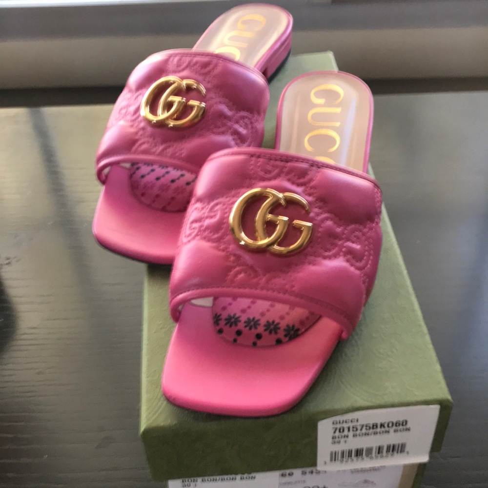 Gucci Barbi  Pink Slide Sandals